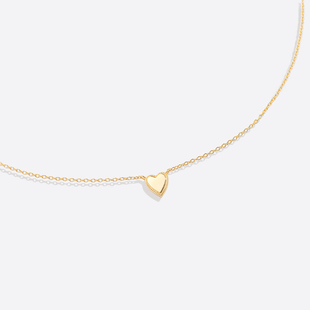 Collier empilable en forme de petit cœur