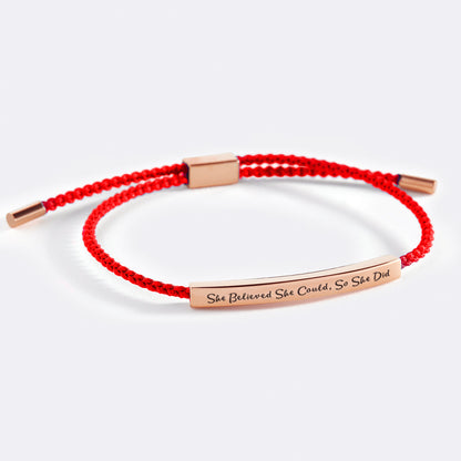 She Believed She Could, So She Did Inspire Bracelet