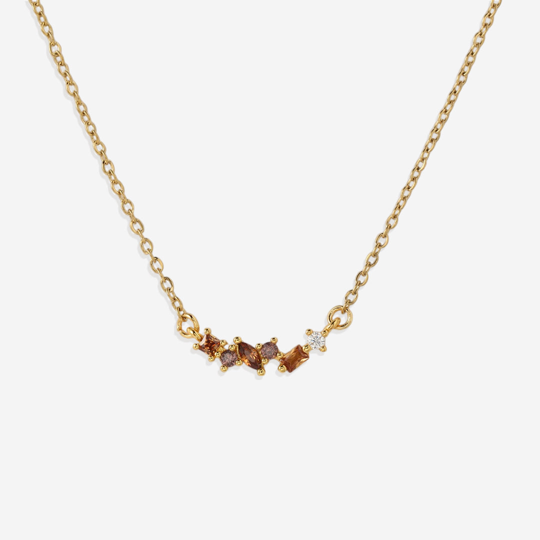 Collier avec pierre de naissance ombrée