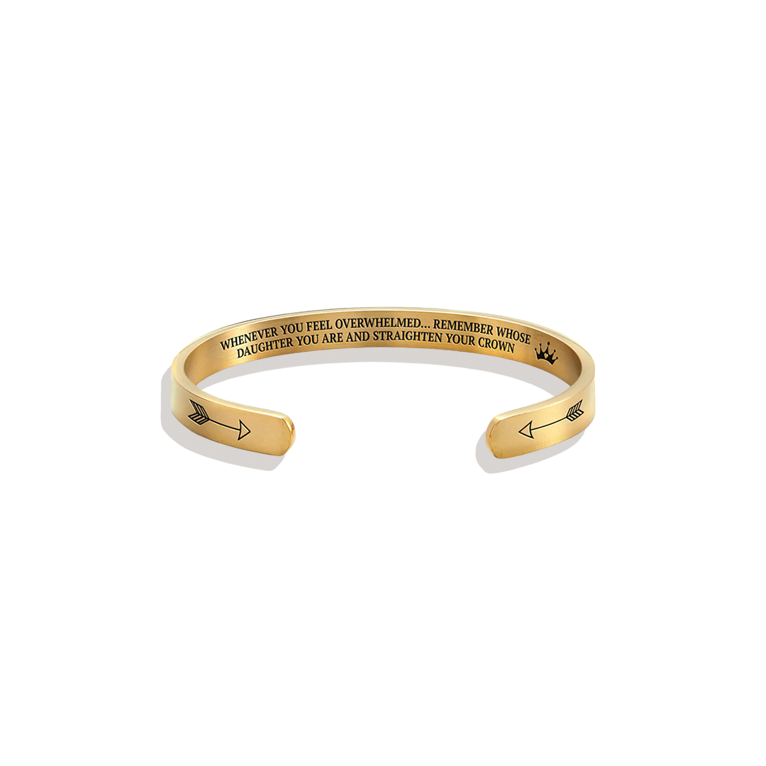 Souviens-toi de qui tu es et redresse ta couronne Bracelet manchette personnalisable 