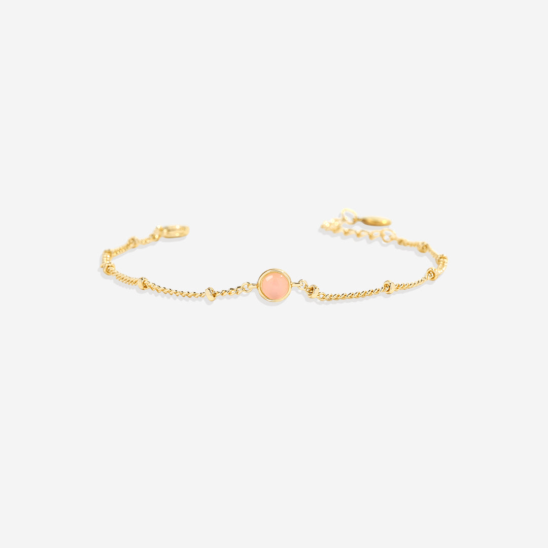 Bracelet en pierres précieuses de quartz rose