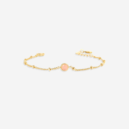 Bracelet en pierres précieuses de quartz rose