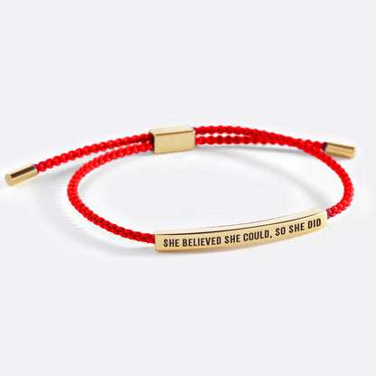 Elle croyait qu'elle pouvait, elle l'a fait. Bracelet Inspiré