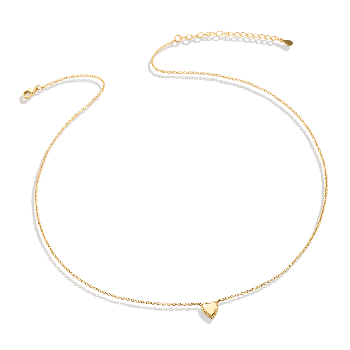 Collier empilable en forme de petit cœur