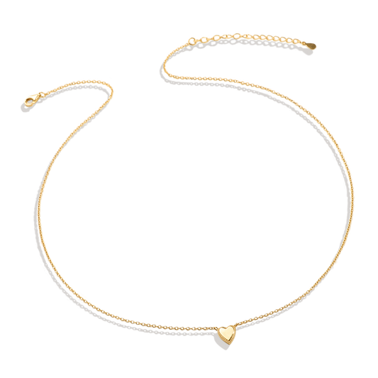 Collier empilable en forme de petit cœur