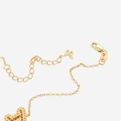 Pink Pave Initial Bracelet