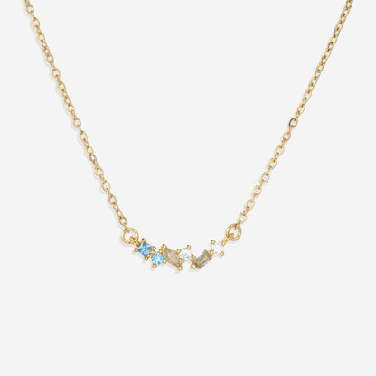 Collier avec pierre de naissance ombrée