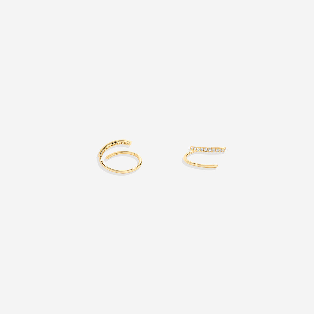 Boucles d'oreilles créoles à double boucle