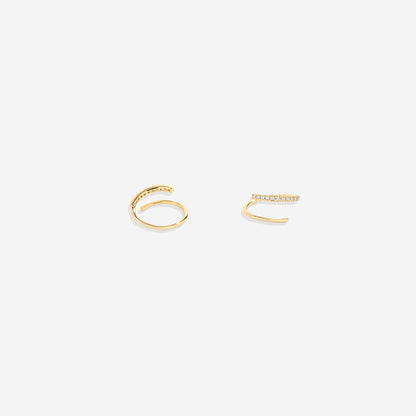Boucles d'oreilles créoles à double boucle