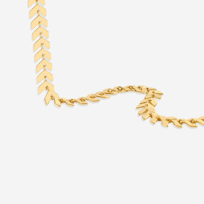 Bracelet chaîne feuille