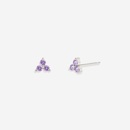Boucles d'oreilles avec pierre de naissance Trinity