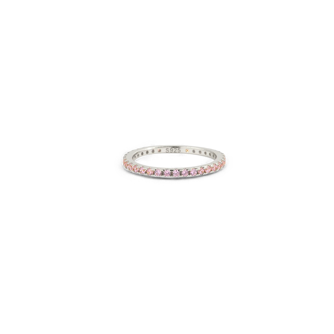 Bague d'éternité empilable avec pierre de naissance