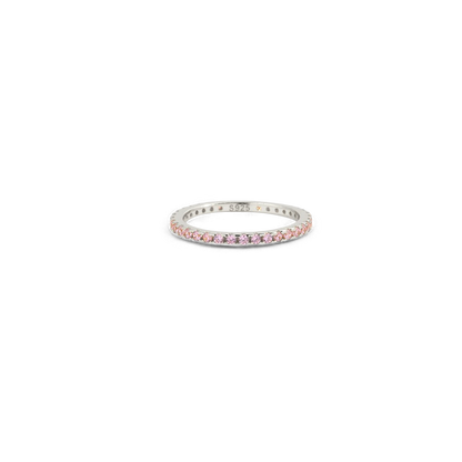 Bague d'éternité empilable avec pierre de naissance