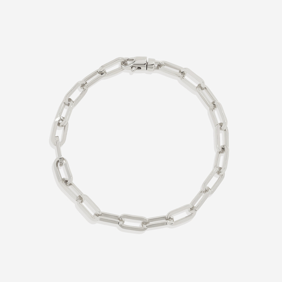 Bracelet chaîne trombone à maillons ouverts