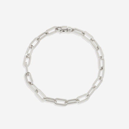 Bracelet chaîne trombone à maillons ouverts
