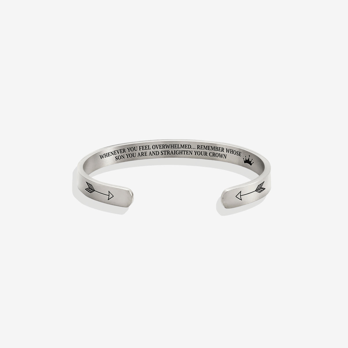 Souviens-toi de qui tu es et redresse ta couronne Bracelet manchette personnalisable 