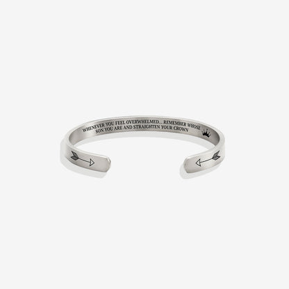 Souviens-toi de qui tu es et redresse ta couronne Bracelet manchette personnalisable 