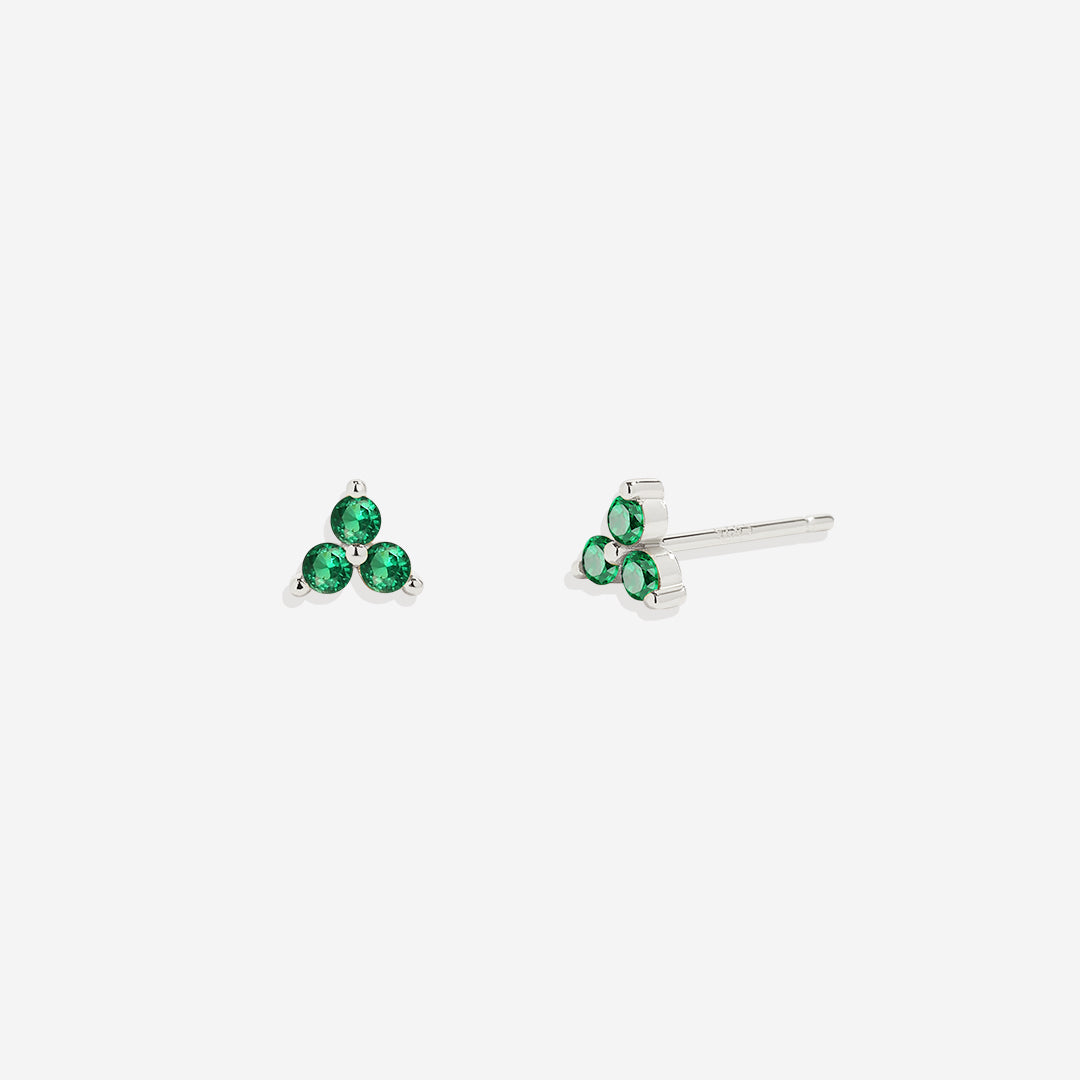 Boucles d'oreilles avec pierre de naissance Trinity