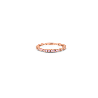 Bague d'éternité empilable avec pierre de naissance