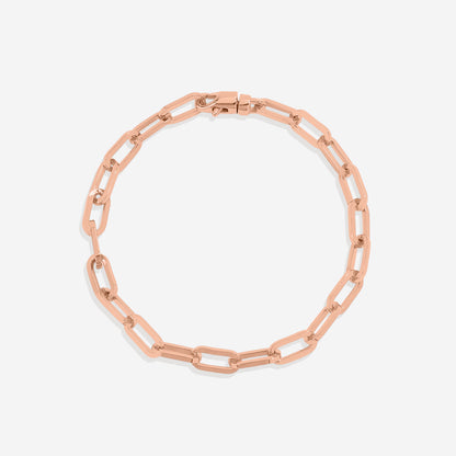 Bracelet chaîne trombone à maillons ouverts