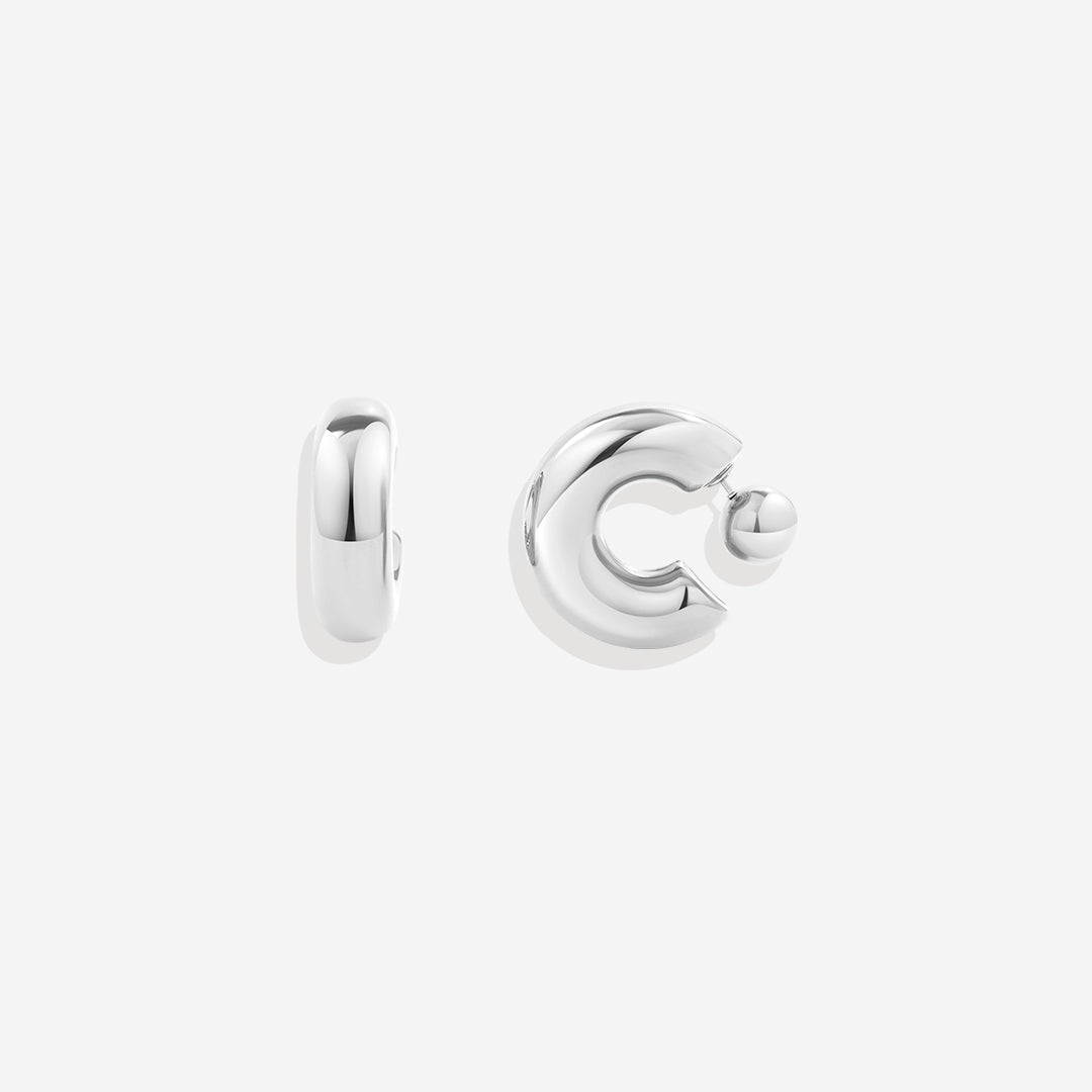 Boucles d'oreilles créoles réversibles