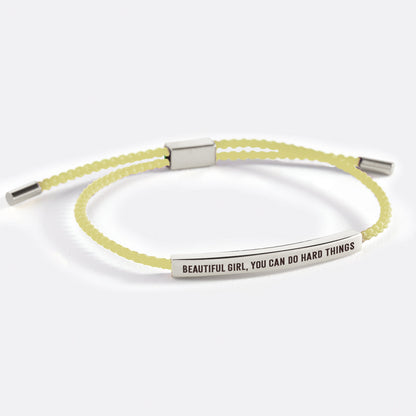 Belle fille, tu peux faire des choses difficiles Bracelet d'inspiration