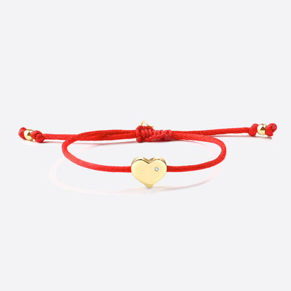 Bracelet réglable en fil de cœur
