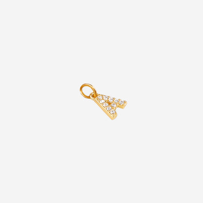 Dainty Pave Initial Charm