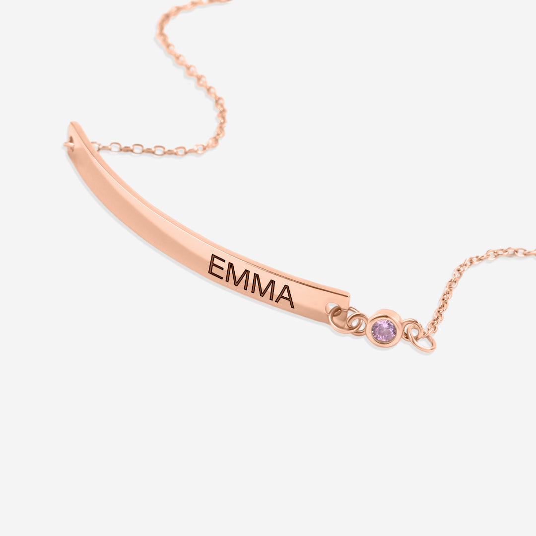 Bracelet délicat avec pierre de naissance
