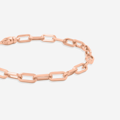 Bracelet chaîne trombone à maillons ouverts