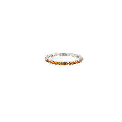 Bague d'éternité empilable avec pierre de naissance