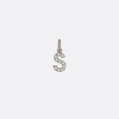 Dainty Pave Initial Charm