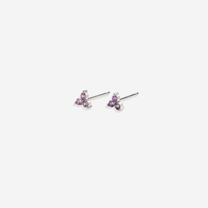 Boucles d'oreilles avec pierre de naissance Trinity