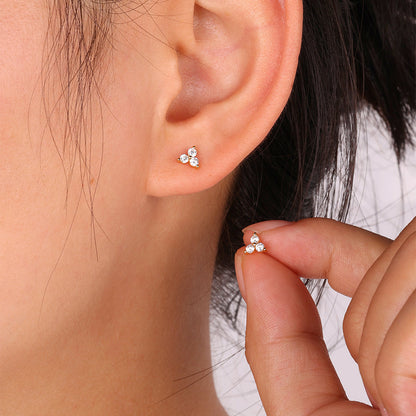 Boucles d'oreilles avec pierre de naissance Trinity