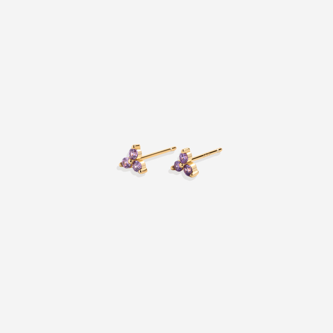 Boucles d'oreilles avec pierre de naissance Trinity