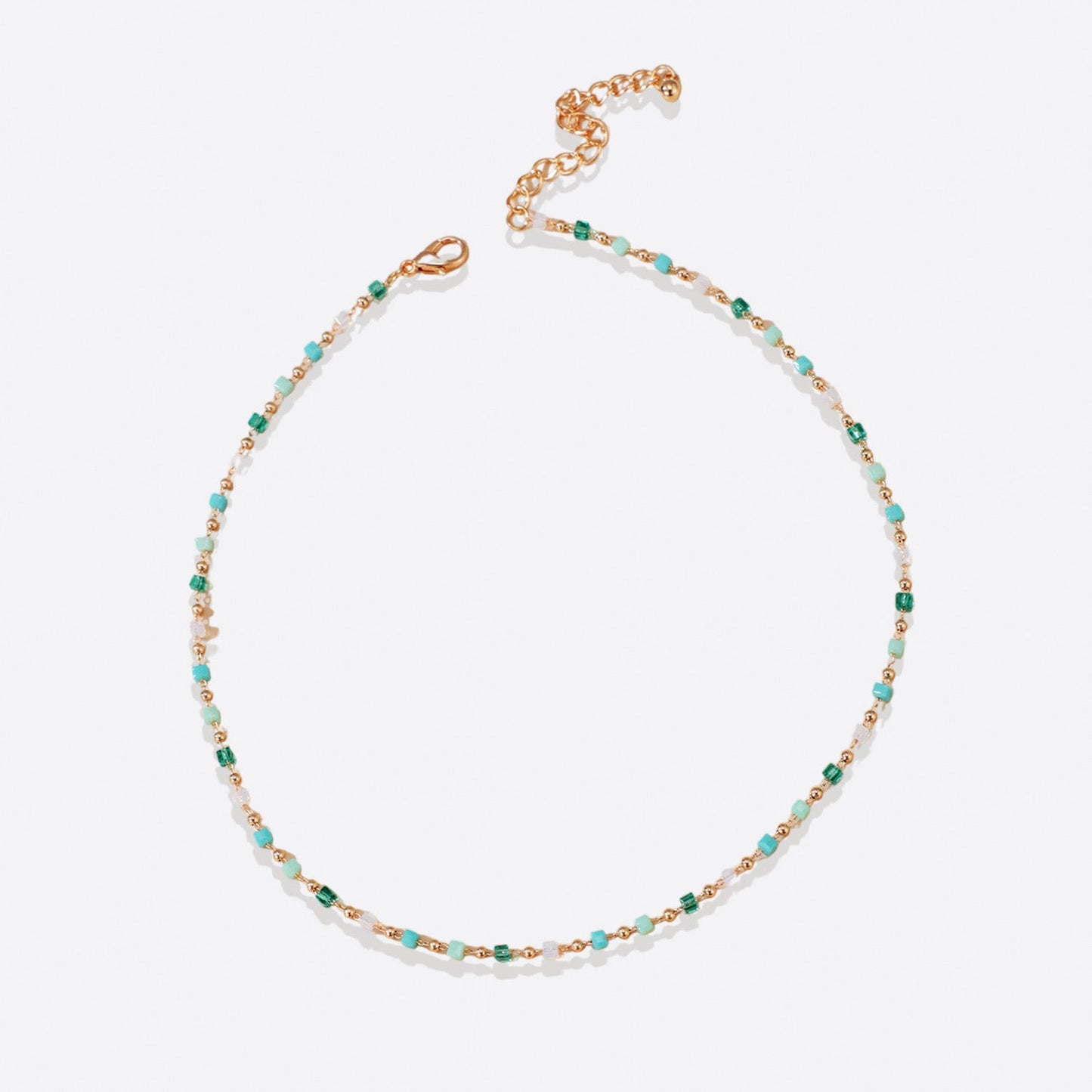 Ensemble bracelet de plage en perles et collier ras du cou