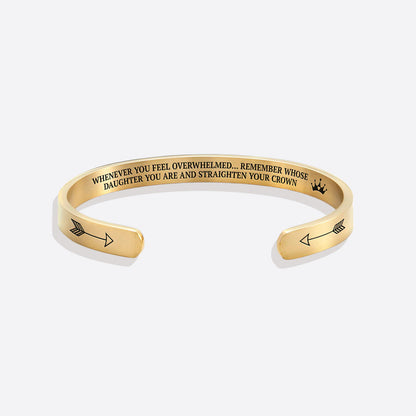 Souviens-toi de qui tu es et redresse ta couronne Bracelet manchette personnalisable 