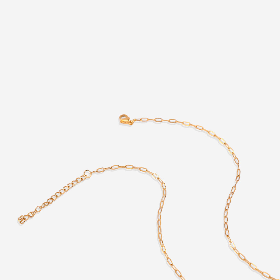 Collier avec pendentif palmier en forme de cœur