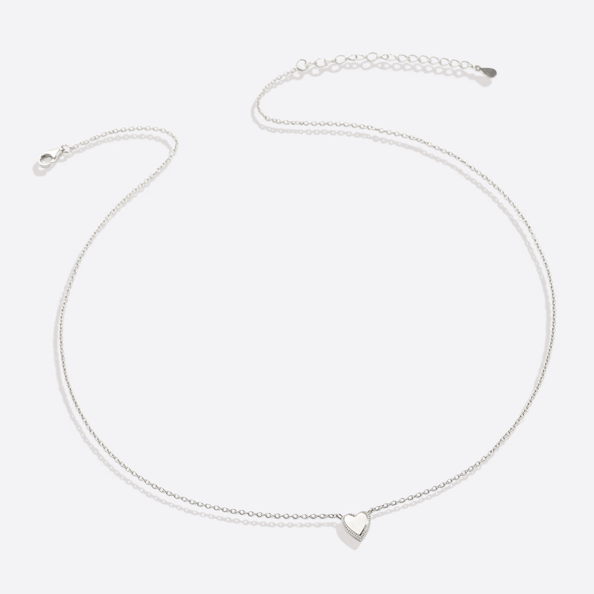 Collier empilable en forme de petit cœur
