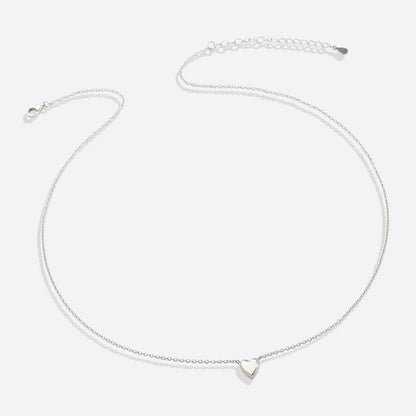 Collier empilable en forme de petit cœur