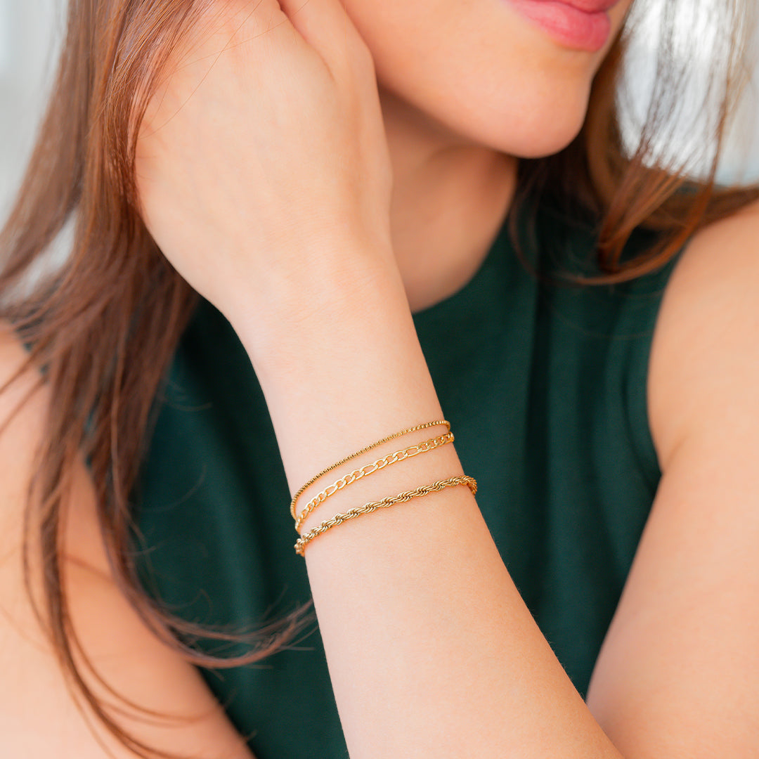 Bracelet chaîne corde essentiel