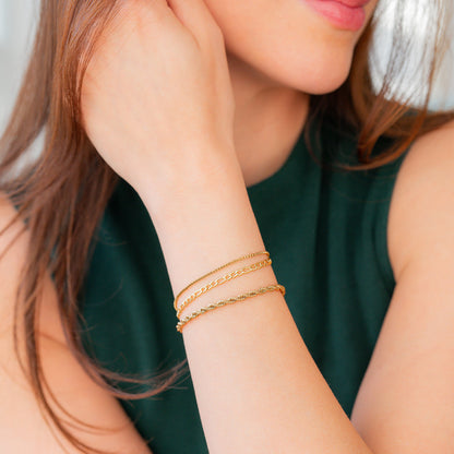 Bracelet chaîne corde essentiel