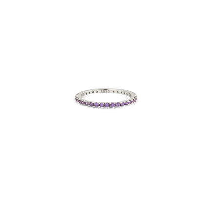 Bague d'éternité empilable avec pierre de naissance