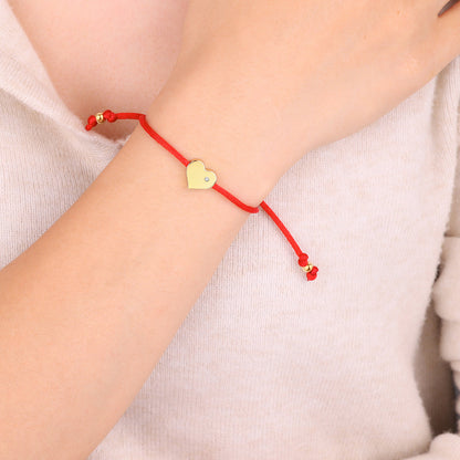 Bracelet réglable en fil de cœur