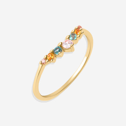Bague Arc Ombré - Topaze et Saphir