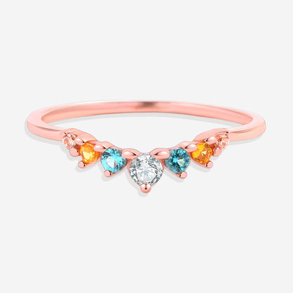 Bague Arc Ombré - Topaze et Saphir