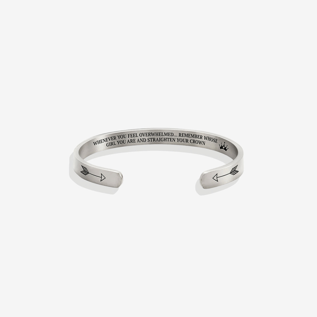 Souviens-toi de qui tu es et redresse ta couronne Bracelet manchette personnalisable 