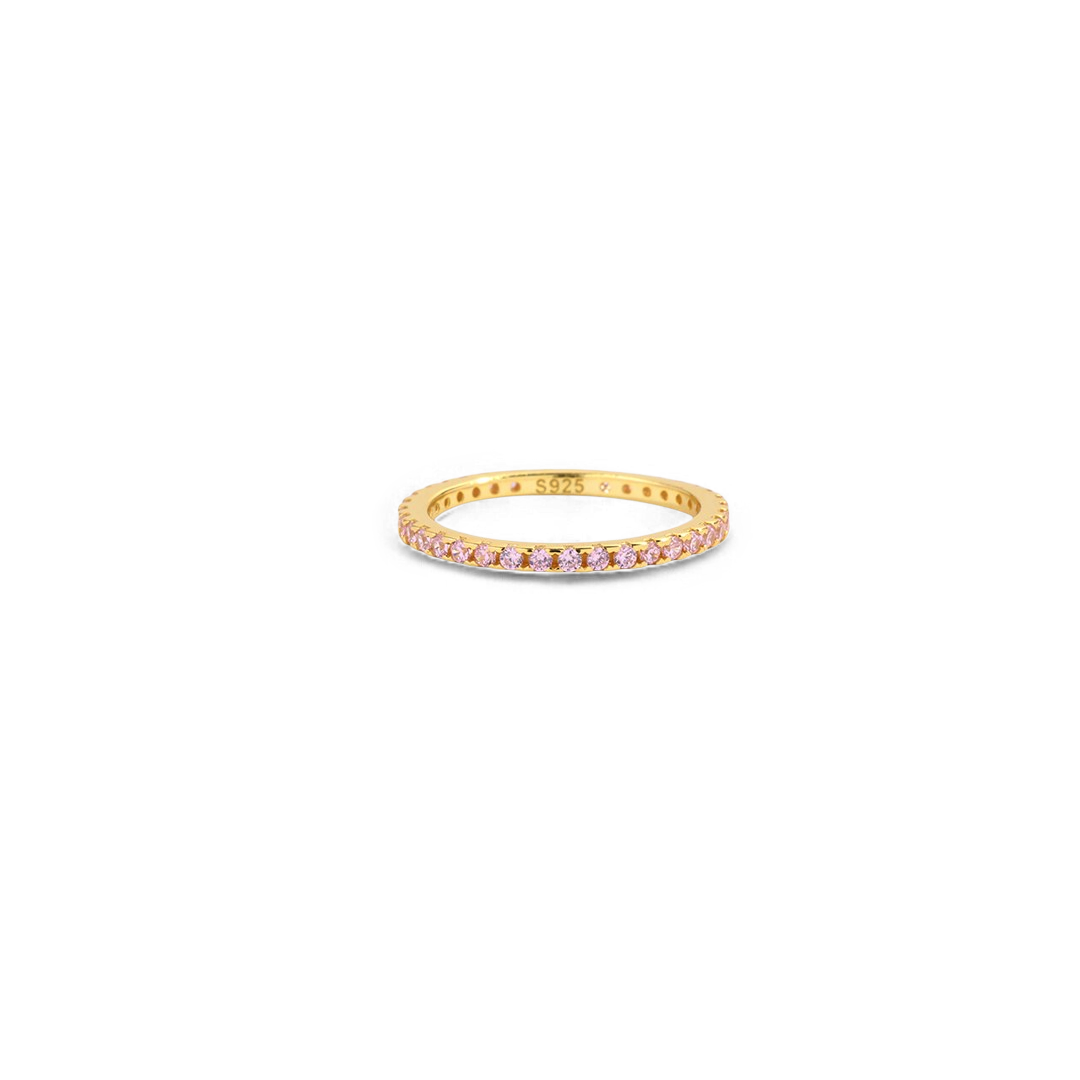 Bague d'éternité empilable avec pierre de naissance