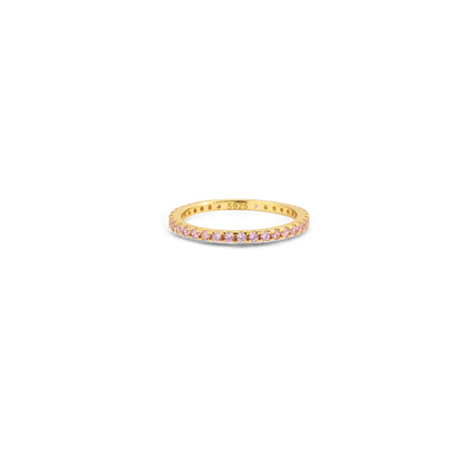 Bague d'éternité empilable avec pierre de naissance