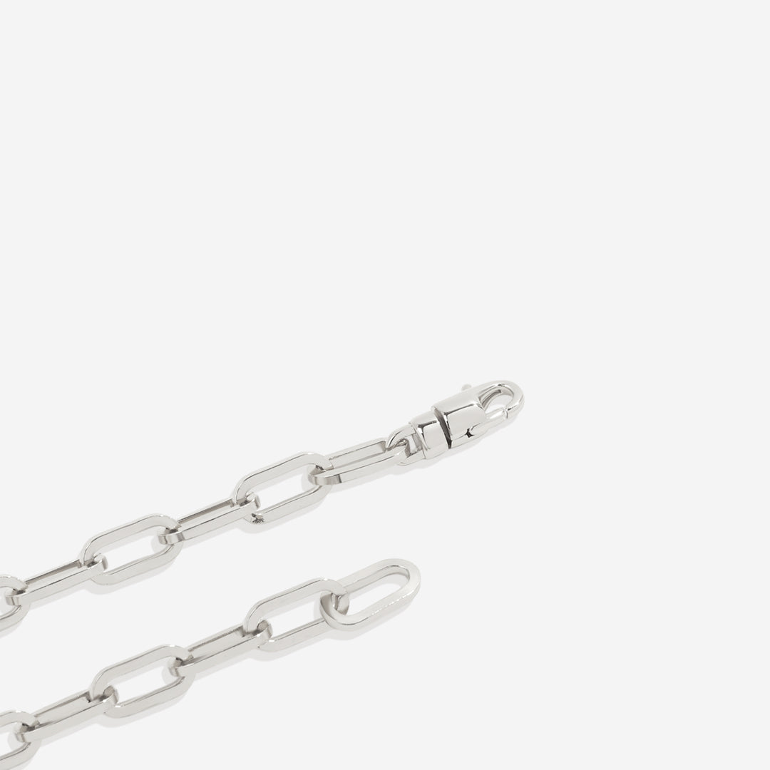 Bracelet chaîne trombone à maillons ouverts